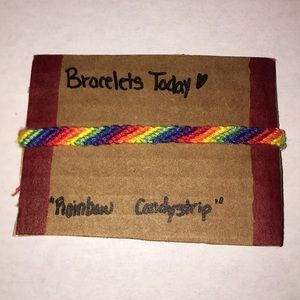 A striped styled bracelet.